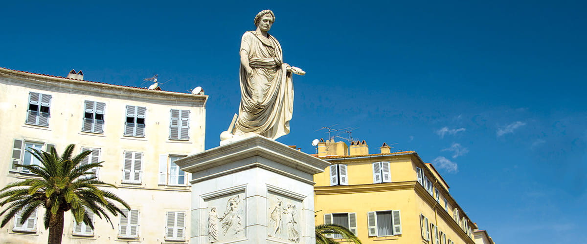 Ajaccioās statue of Napoleon Bonaparte
